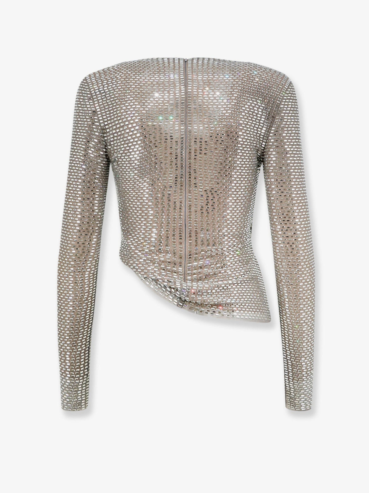 Mesh top with all-over rhinestones 2