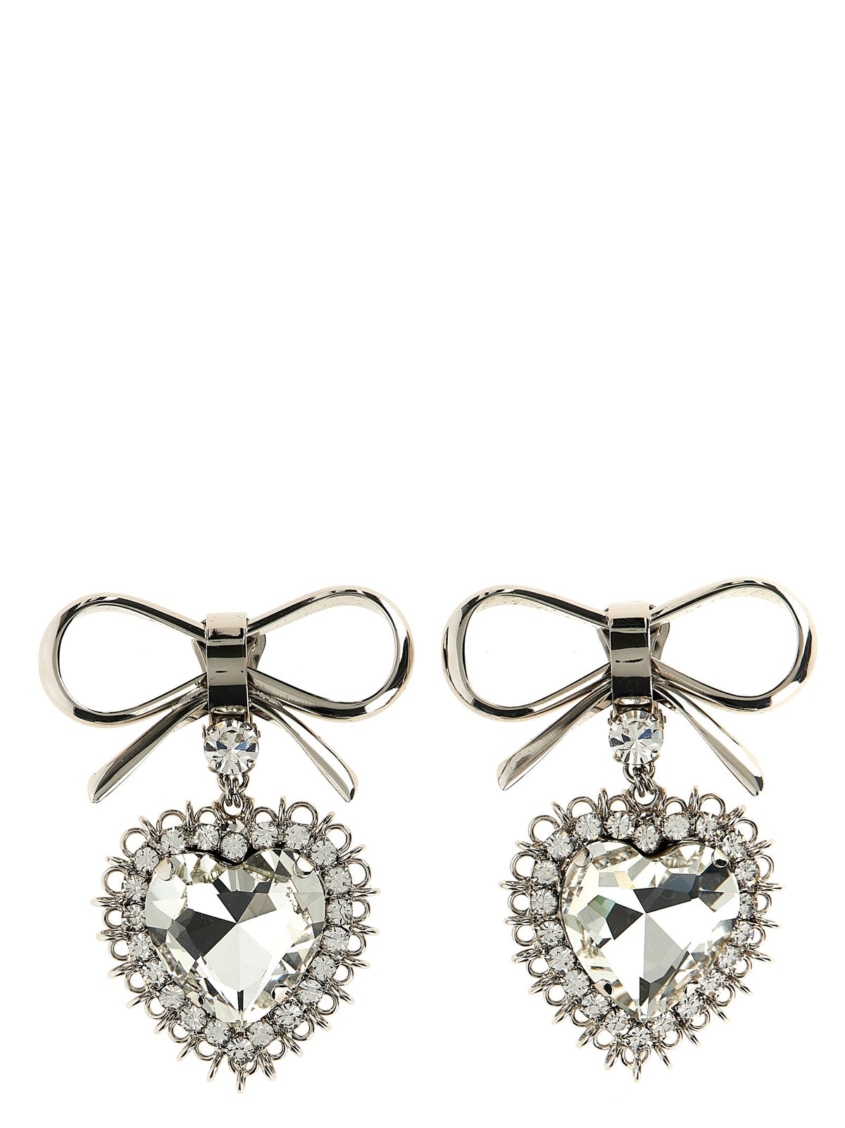 Metal bow earrings