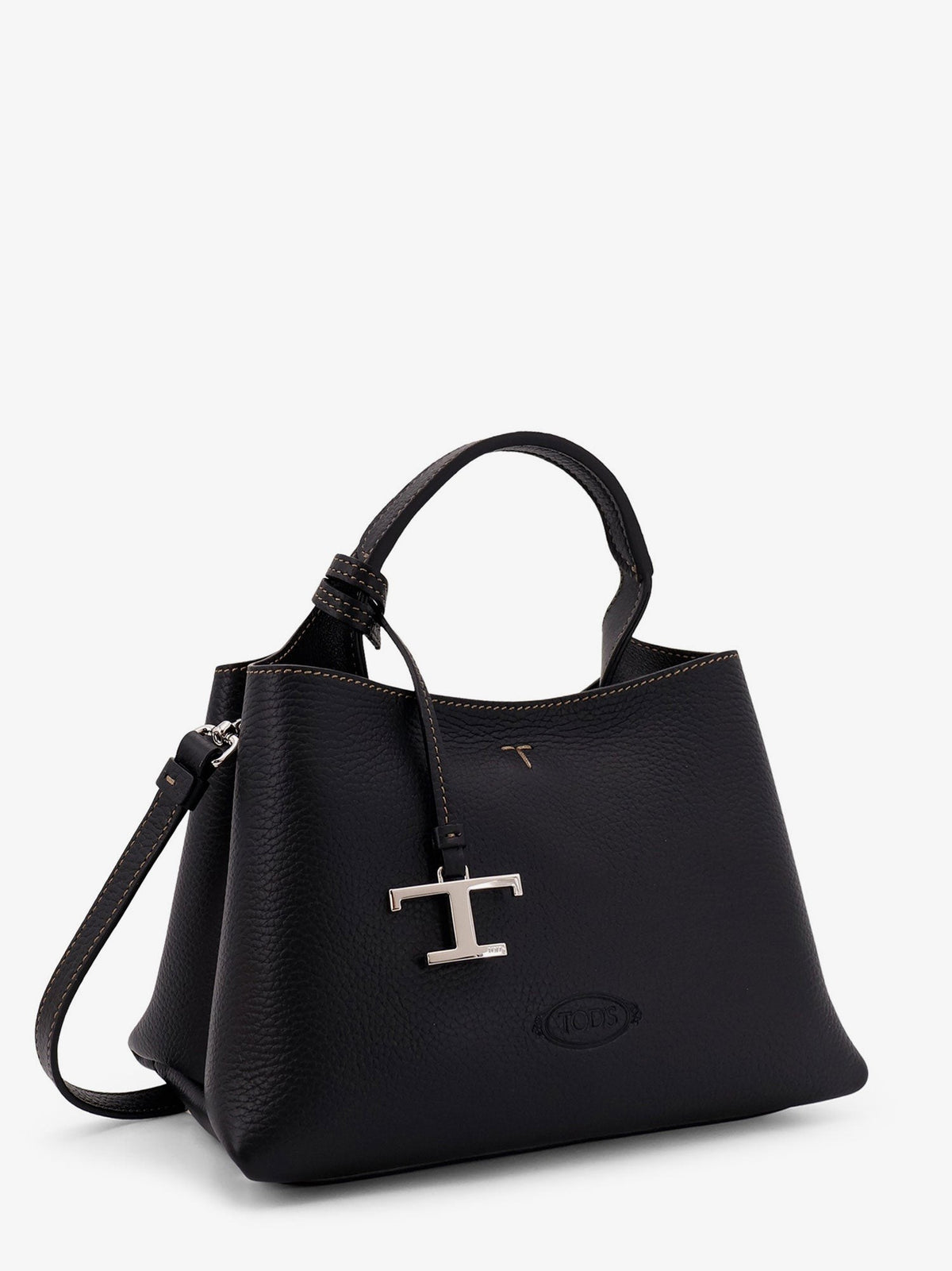 Micro leather crossbody bag with iconic stitching on the front 3