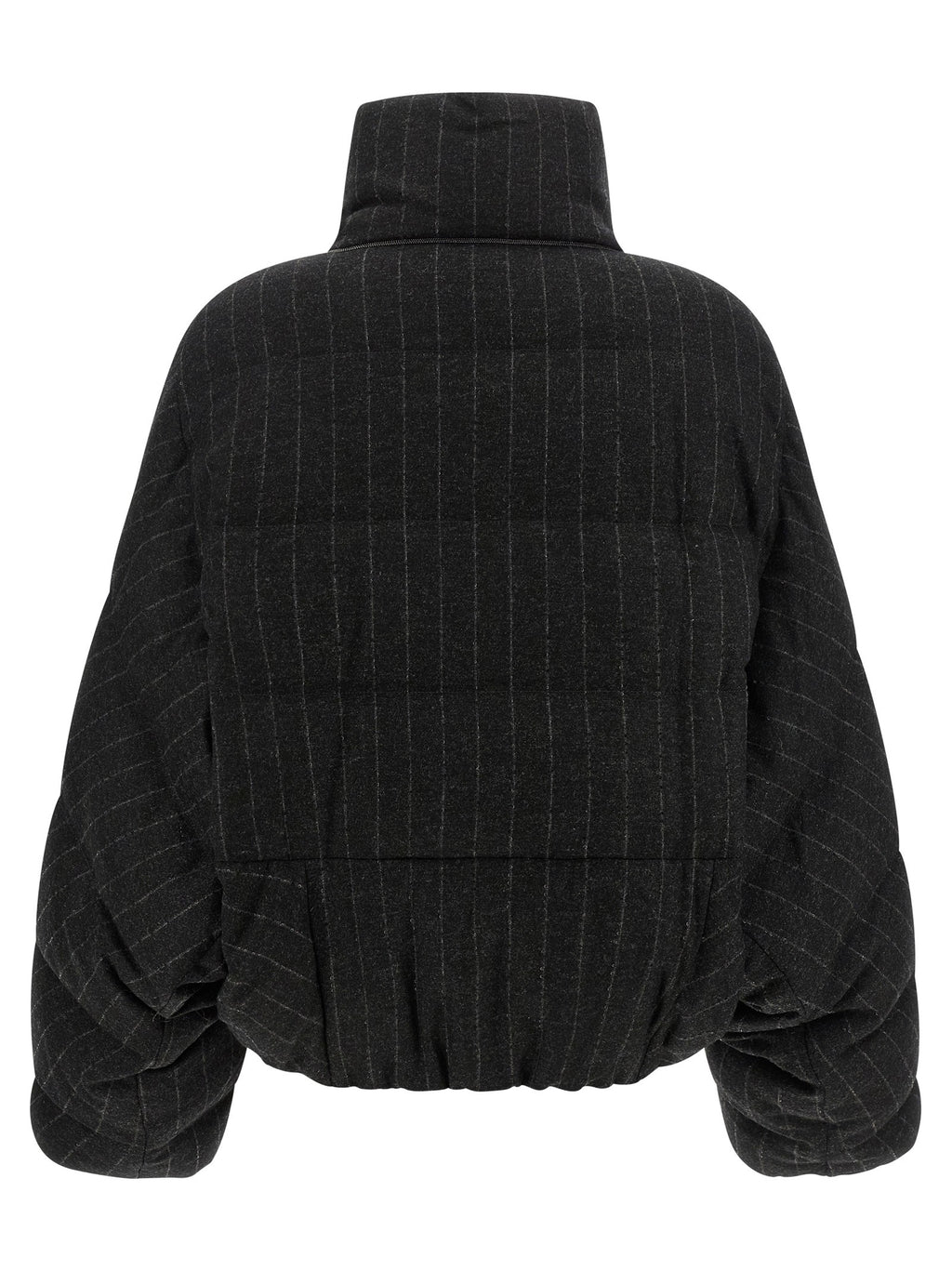 Micro sequin pinstriped crop down jacket 2