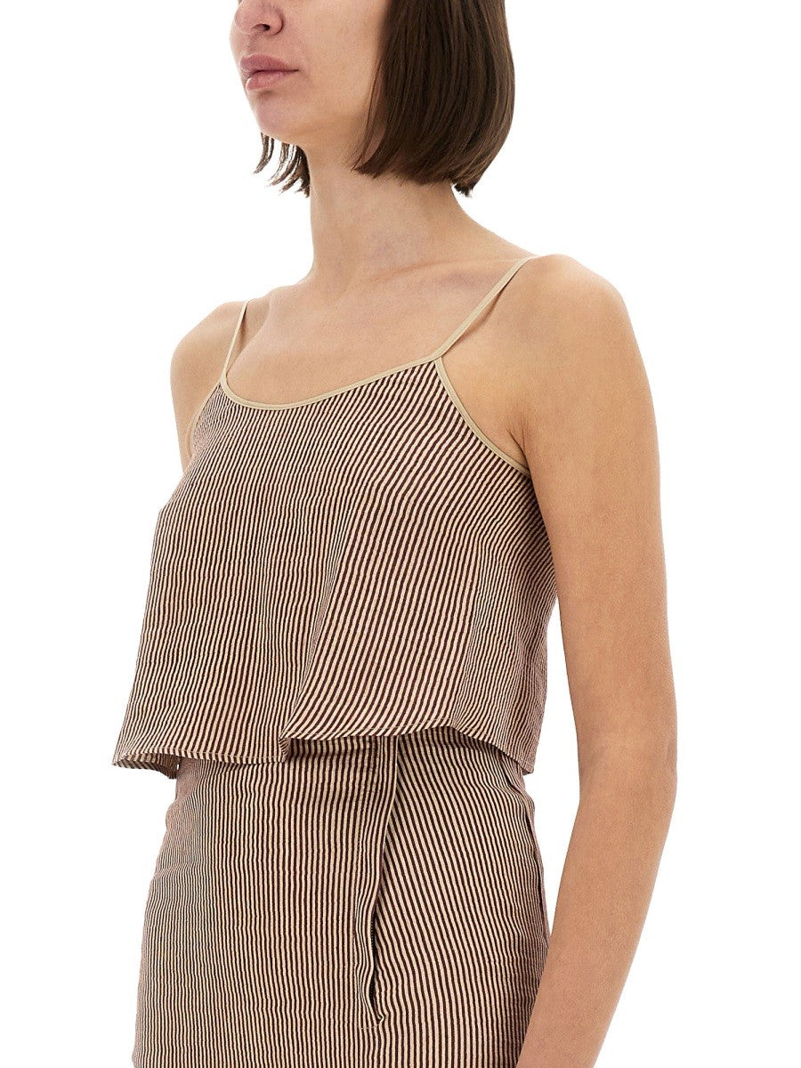 "MICRO STRIPE" TOP WITH LACES 4