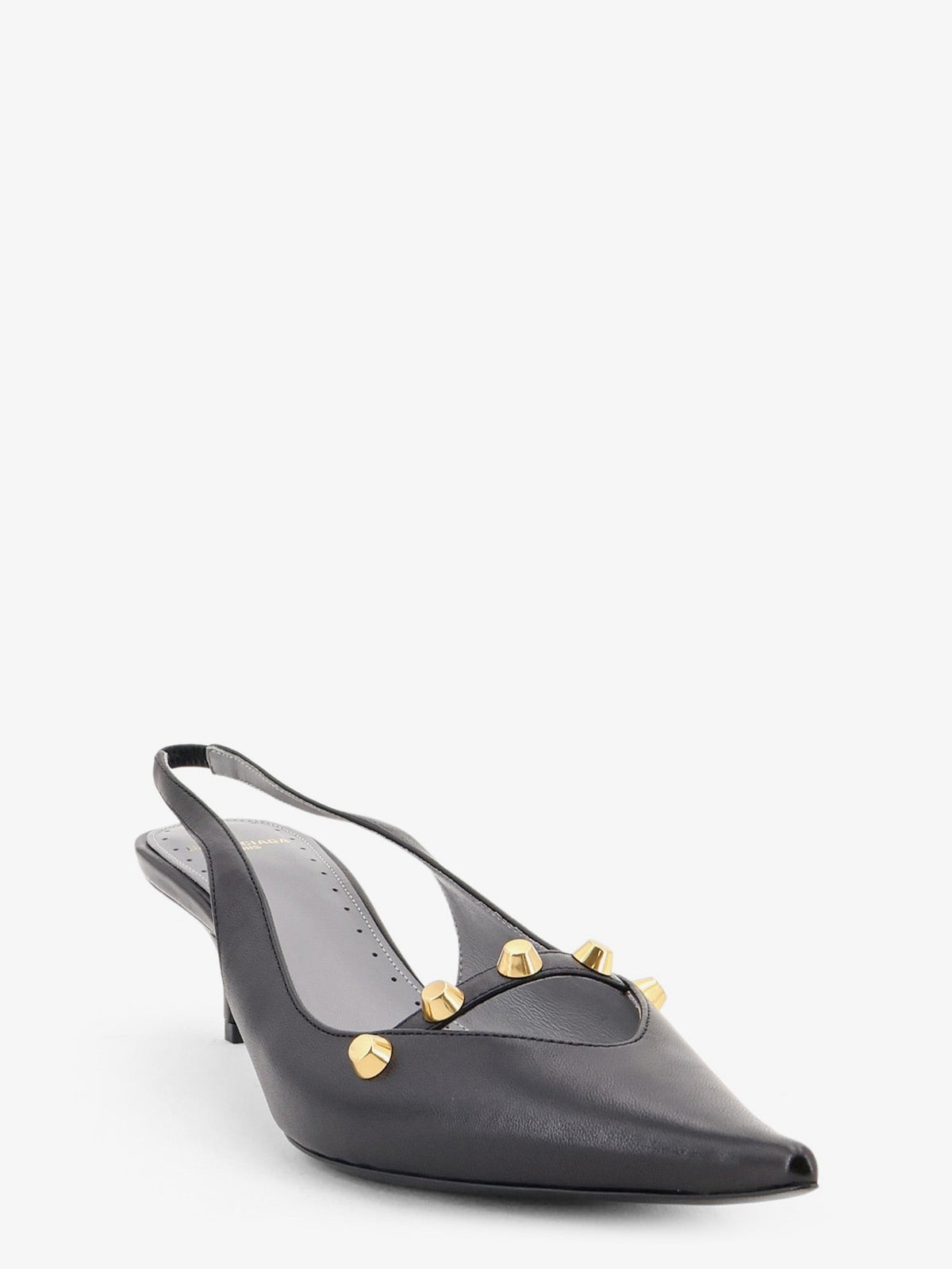 Midnight City leather pumps with studs 2