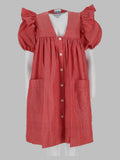 Mini Abito in Cotone a Righe