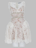 Mini Abito in Tulle e Pizzo
