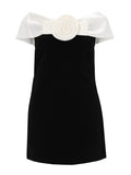 MINI DRESS WITH FLOWER DETAIL