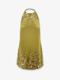 Mini dress with sequins and rhinestones