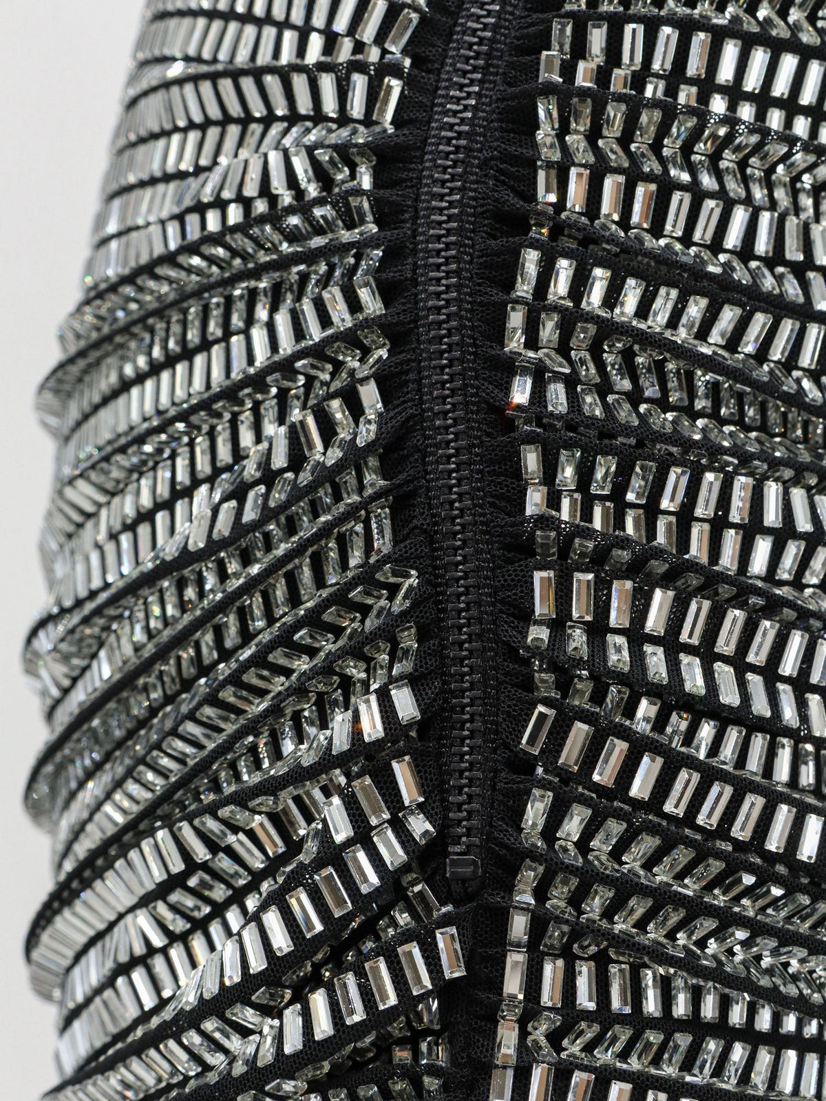 Mini skirt with silver rhinestones 3