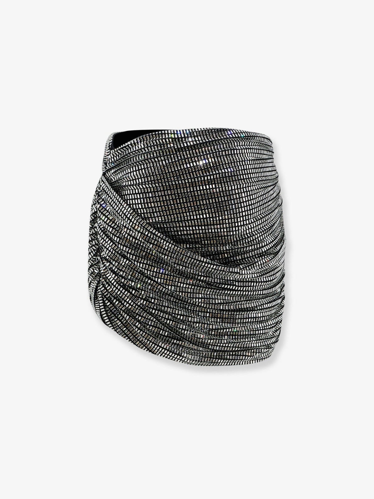 Mini skirt with silver rhinestones 2