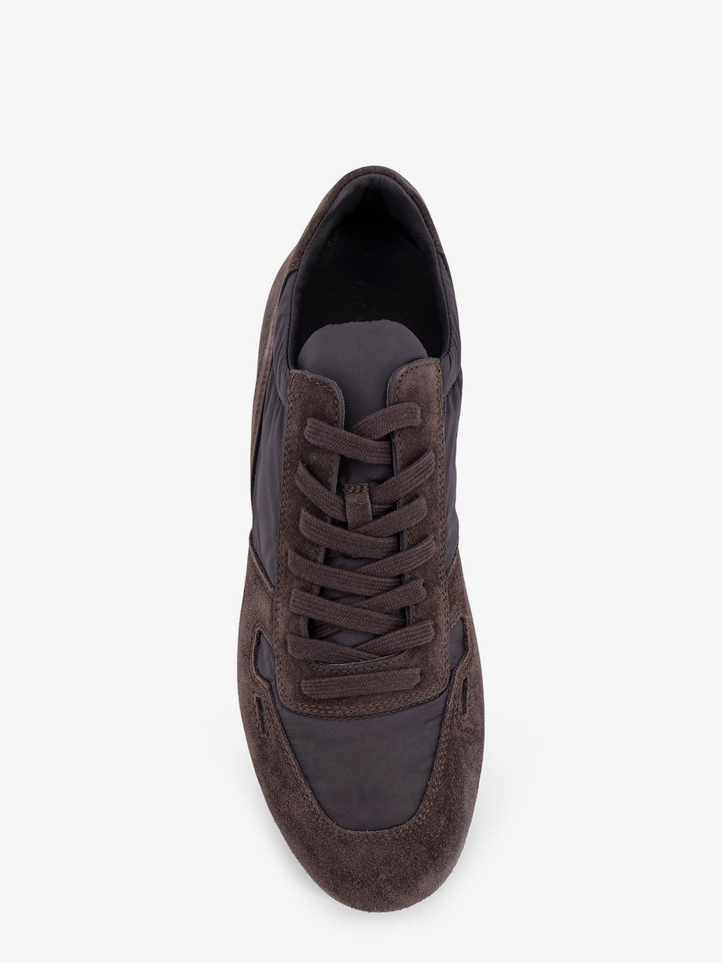 Minimal nylon and suede sneakers 5