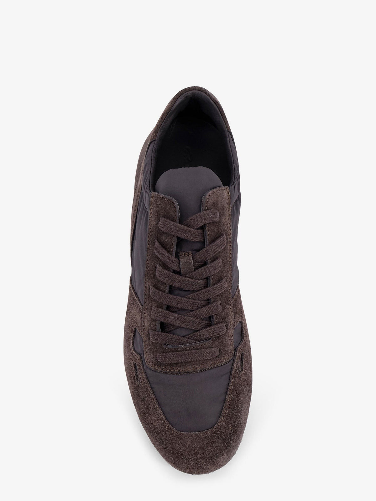 Minimal nylon and suede sneakers 5