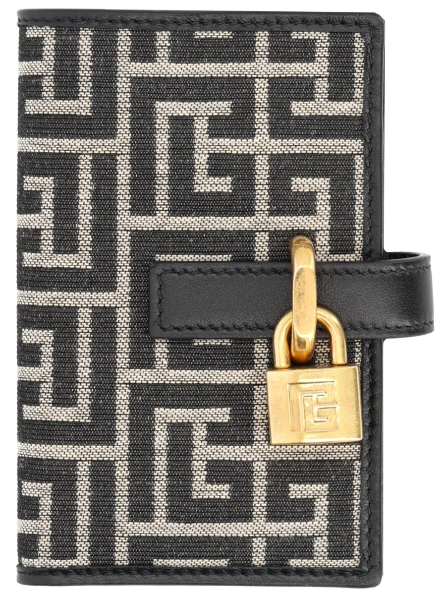 MONOGRAM CARD HOLDER WITH PADLOCK