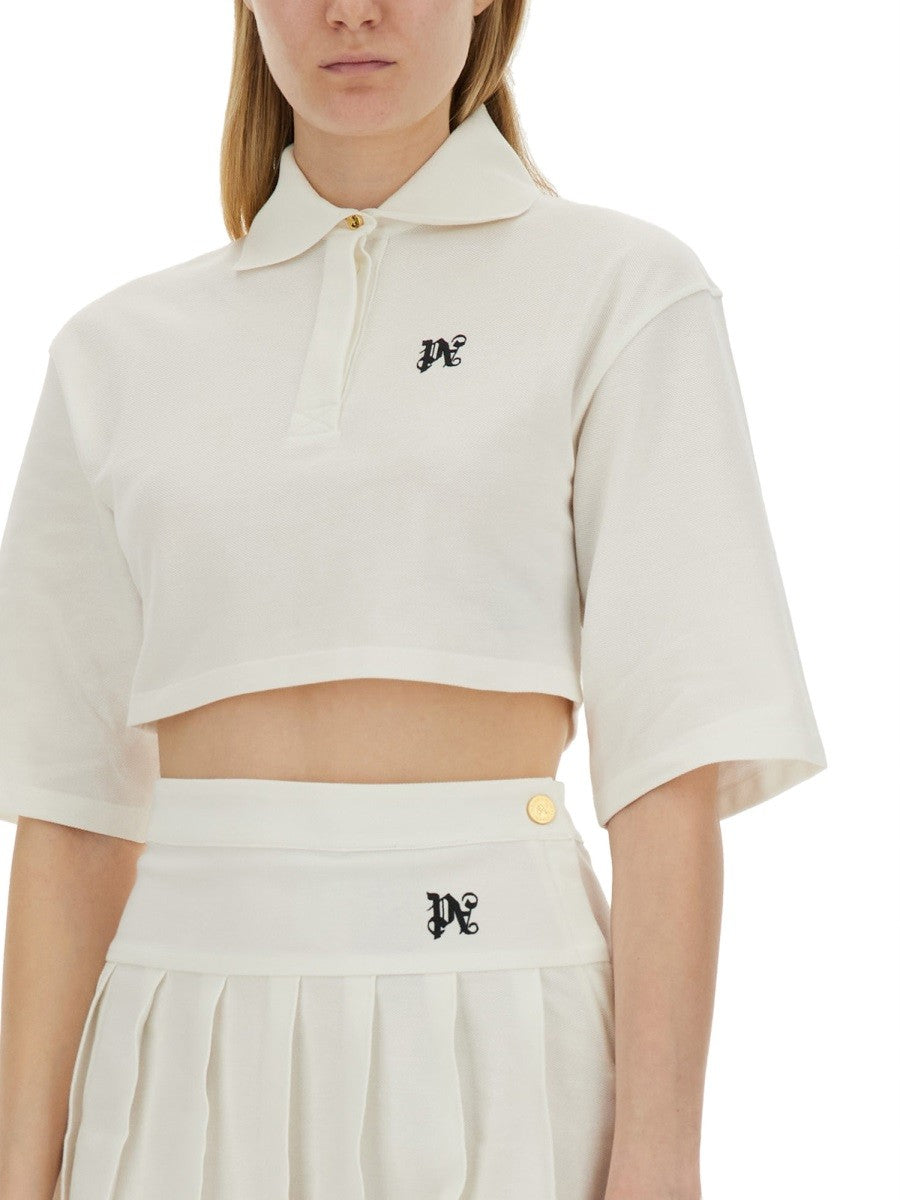 MONOGRAM CROPPED POLO SHIRT 4