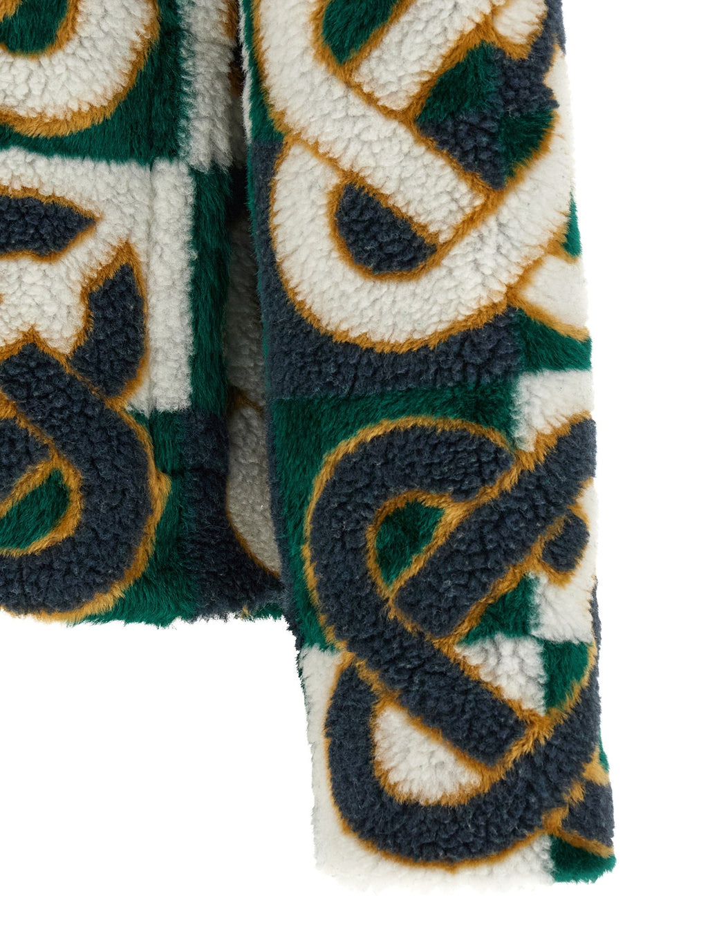 'Monogram' intarsia fleece jacket 4