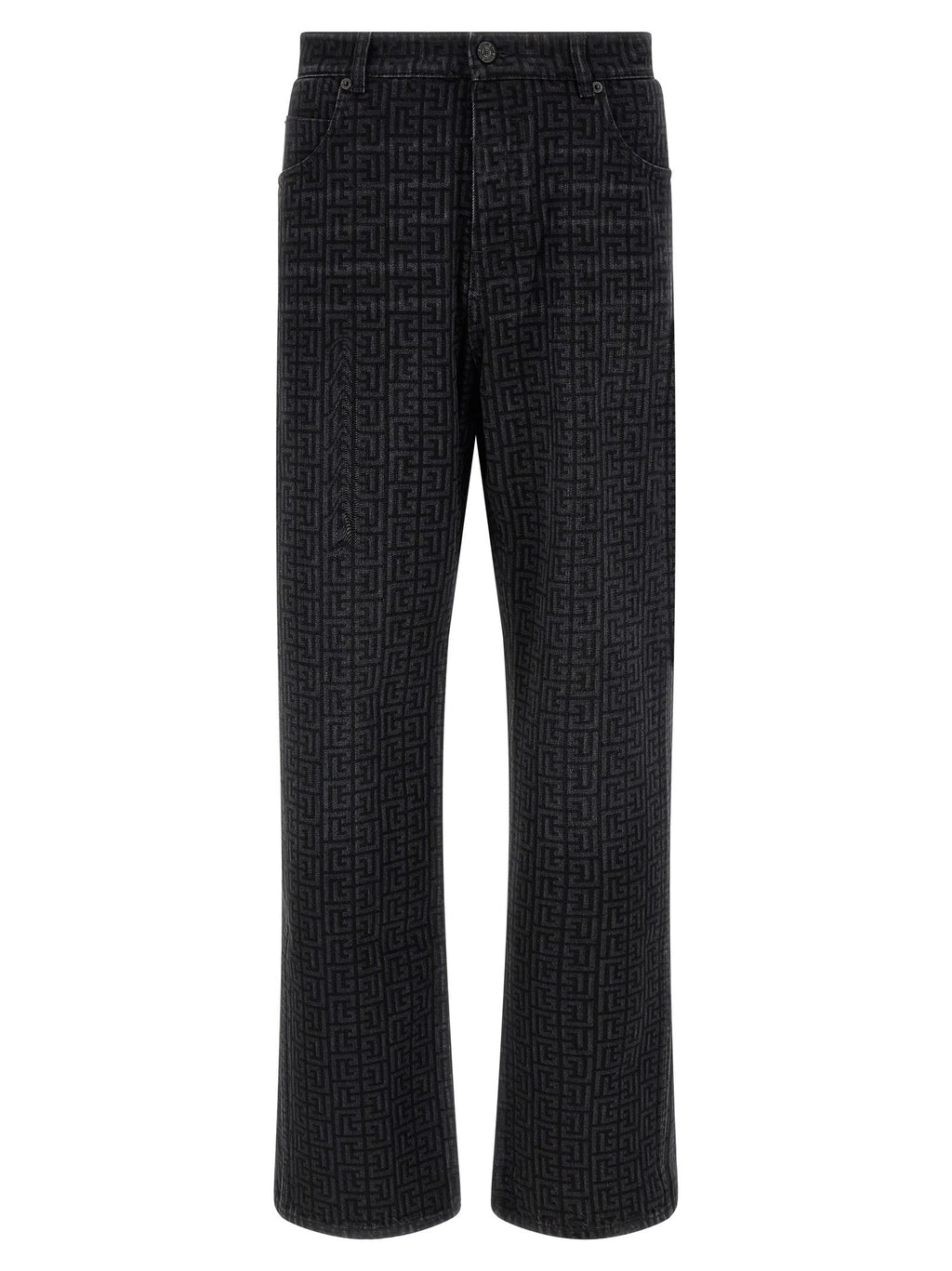 Monogram pattern jeans