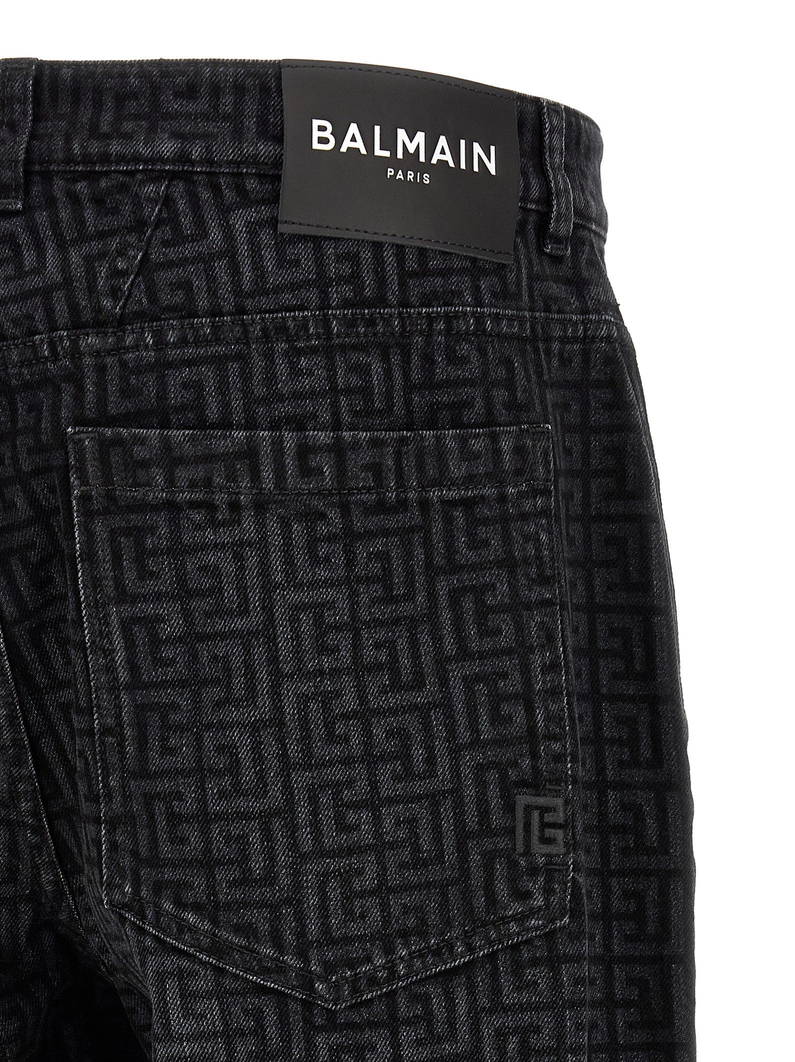 Monogram pattern jeans 4