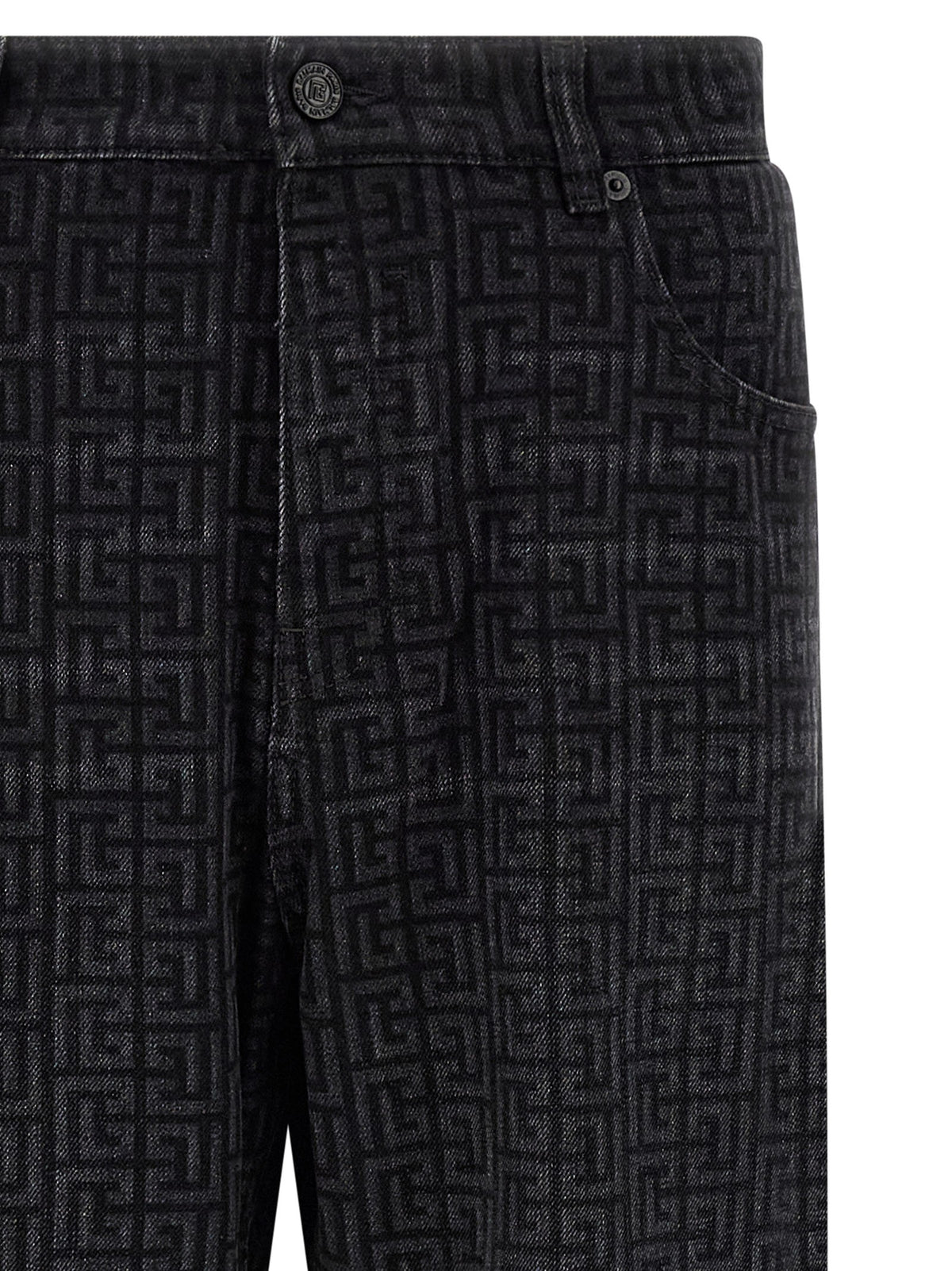 Monogram pattern jeans 3