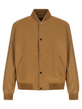 Monogram sleeve bomber jacket