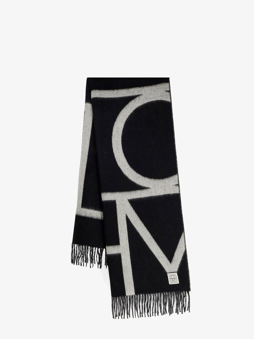 Monogram wool scarf