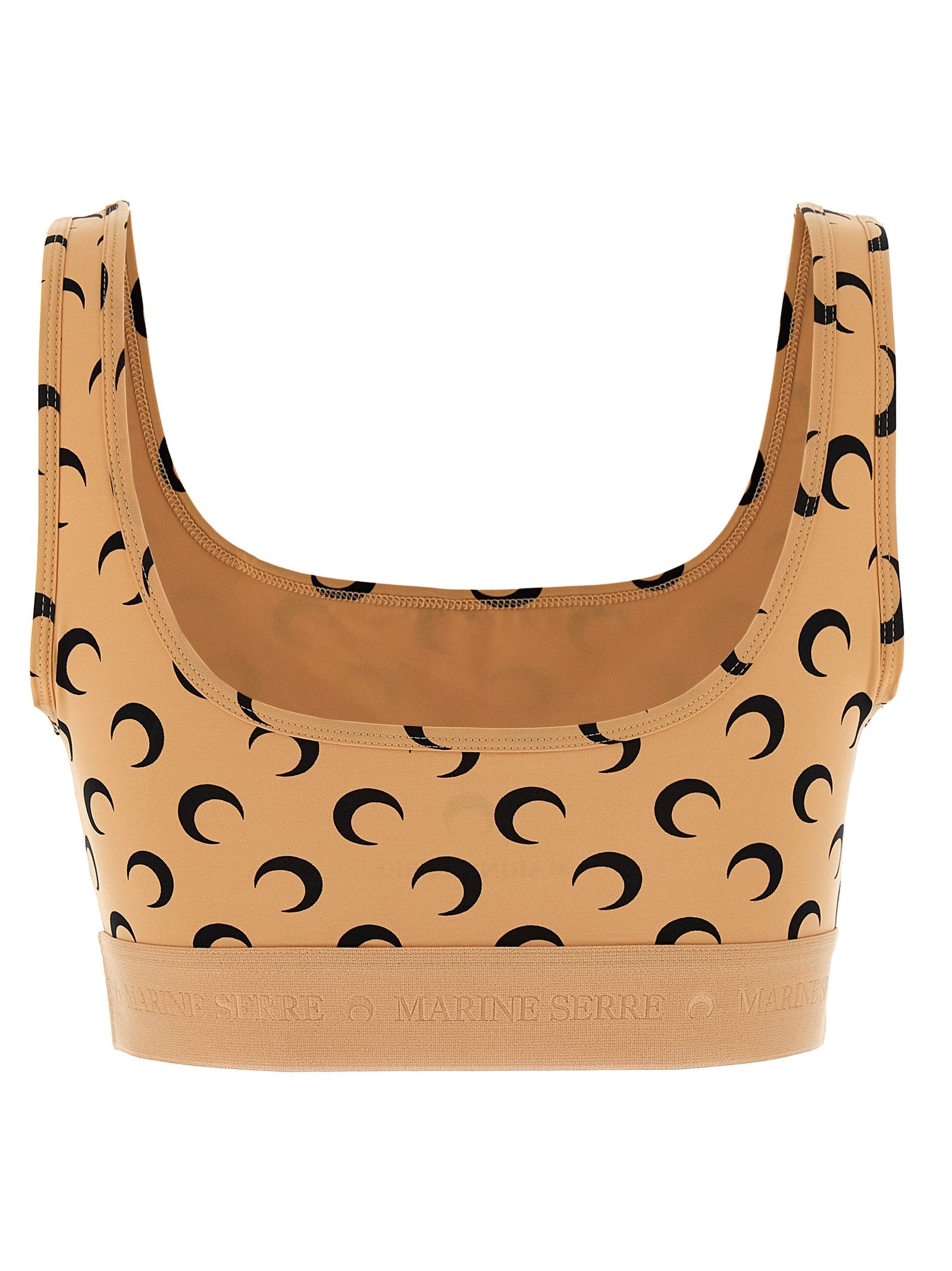 'Moon Printed Jersey' cropped top 2