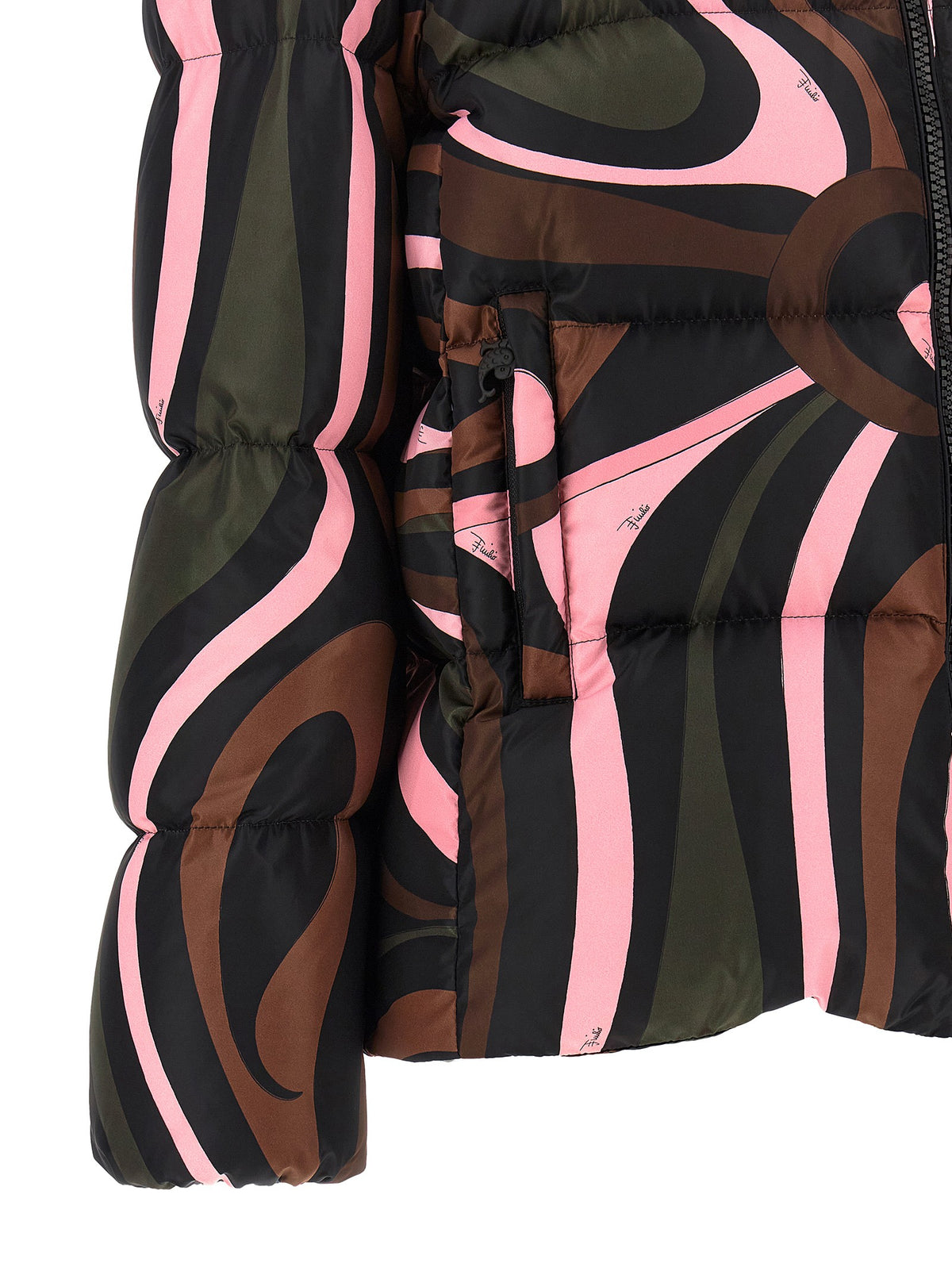 Multicolor 'Marmo' down jacket 4
