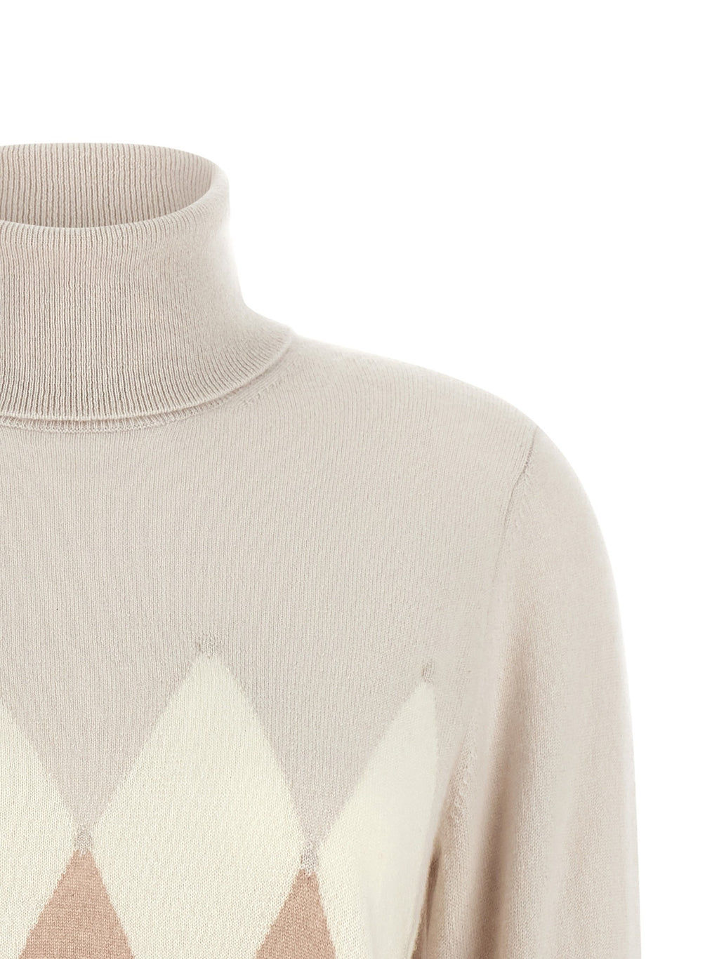 'New Diamond' turtleneck sweater with diamond intarsia 3