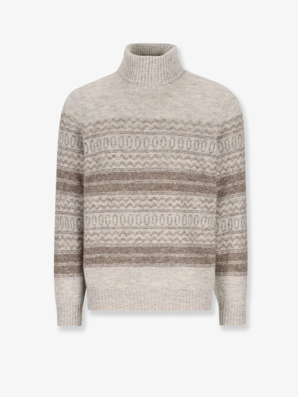 Nordic Jacquard alpaca, cashmere and wool blend sweater