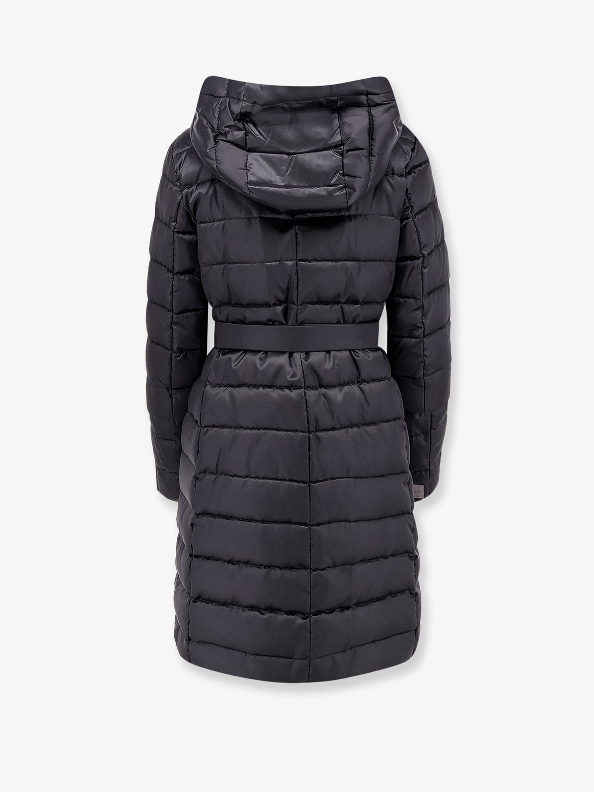 Novef The Cube long down jacket with belt 2