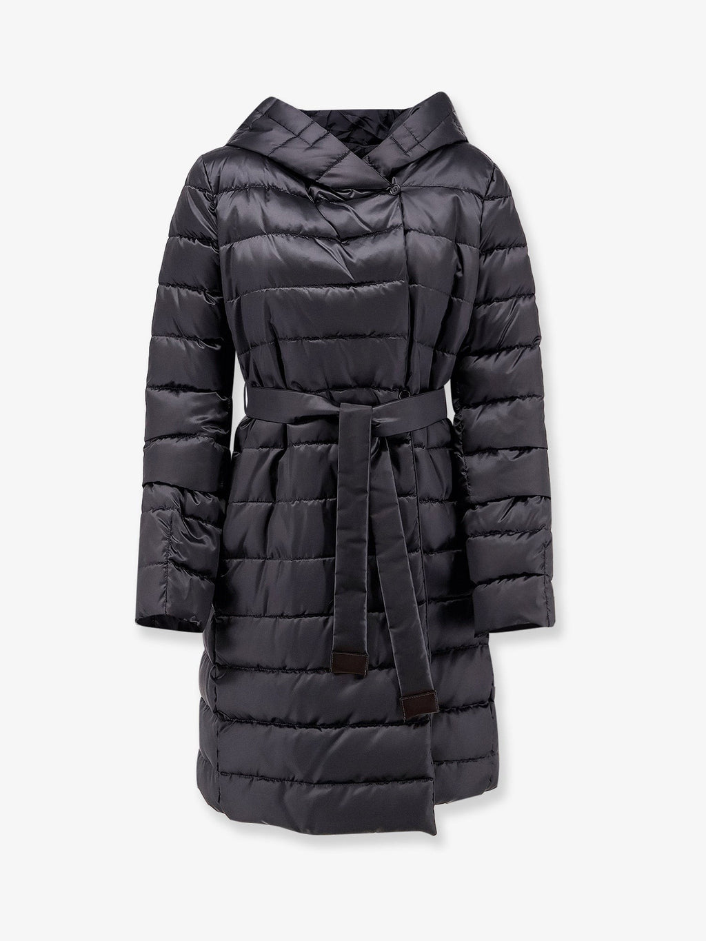 Novef The Cube long down jacket with belt