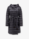 Novef The Cube long down jacket with belt
