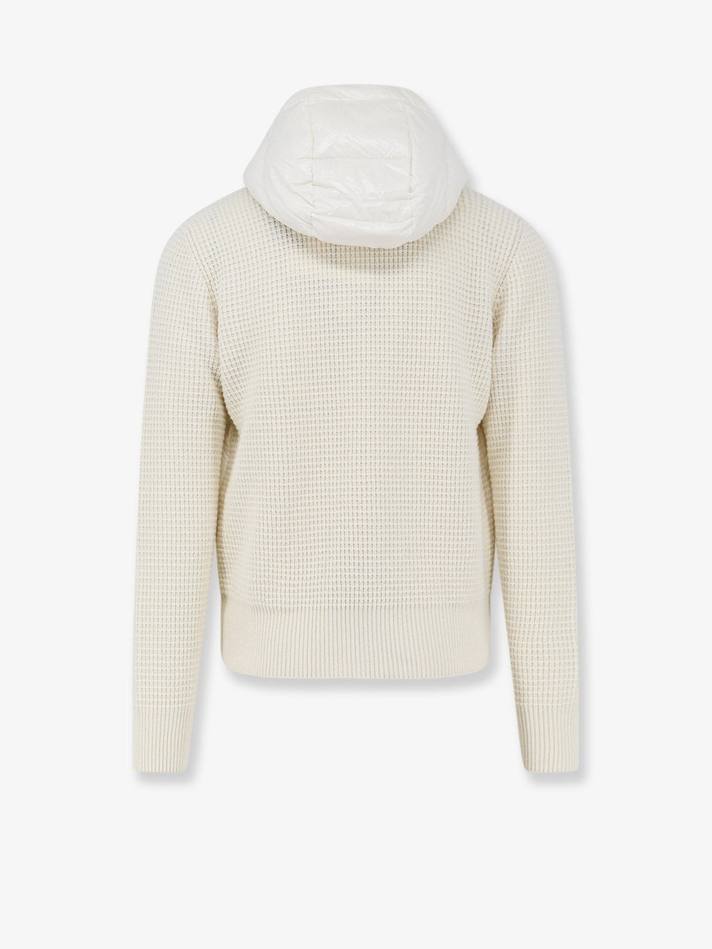 Nylon jacket with wool and cashmere blend sleeves 2