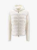 Nylon jacket with wool and cashmere blend sleeves