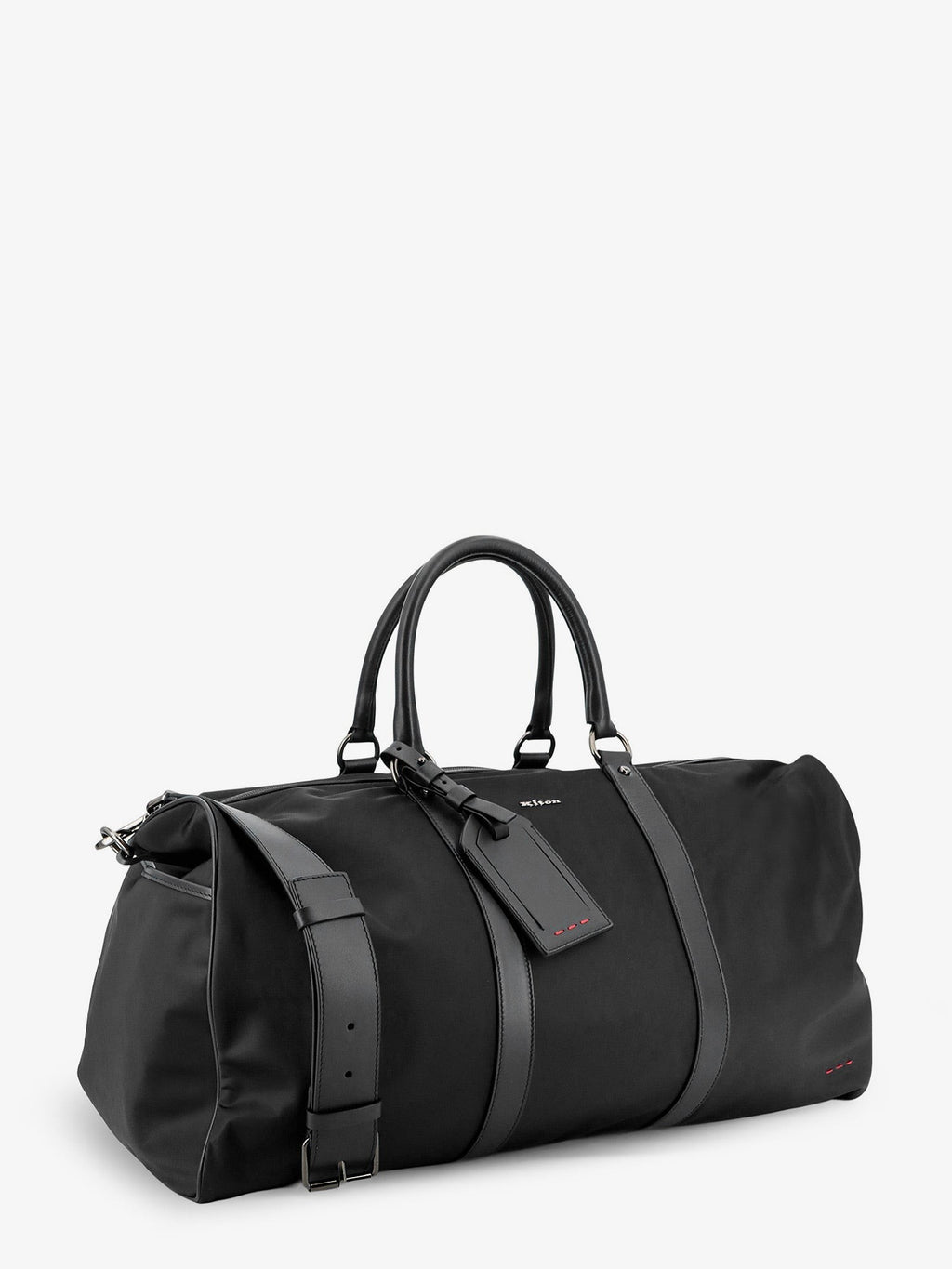 Nylon travel bag with leather inserts 3