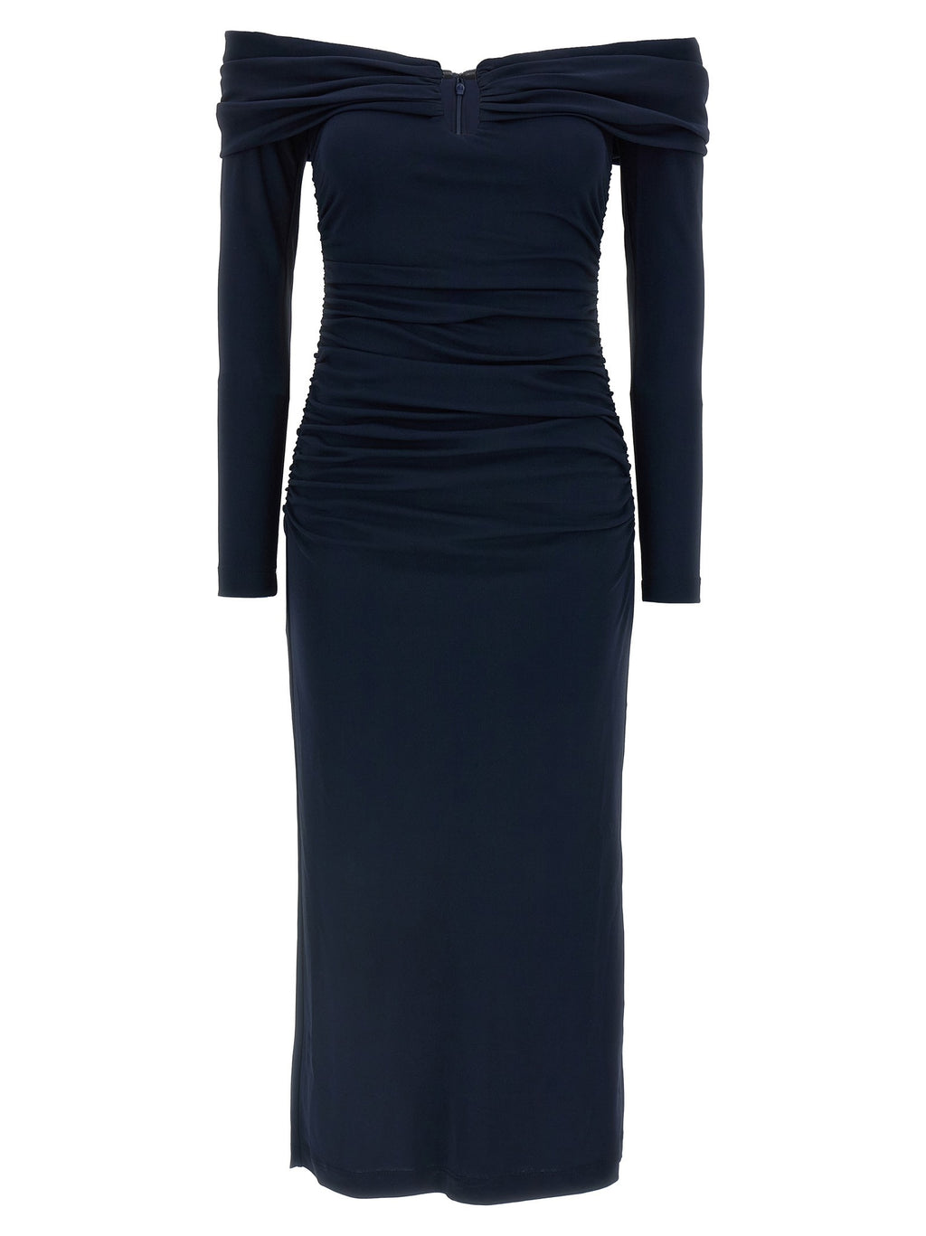 'Off-Shoulder 3/4 SLV Ruched Midi' dress
