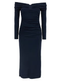 'Off-Shoulder 3/4 SLV Ruched Midi' dress
