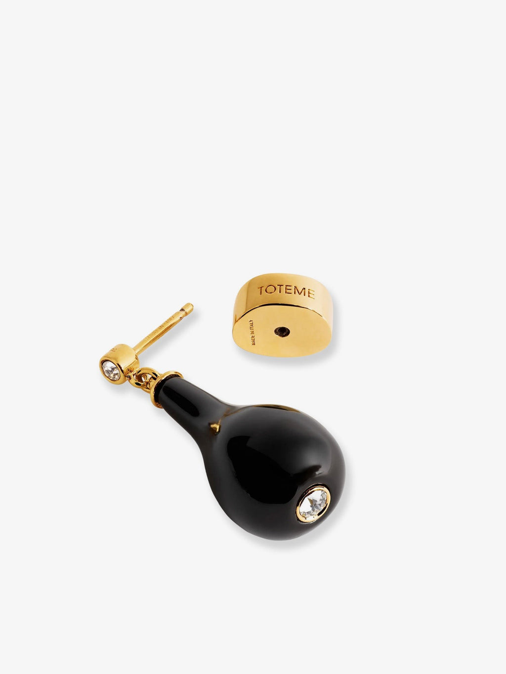 Onyx drops brass earrings 2