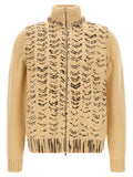 Openwork knit cardigan