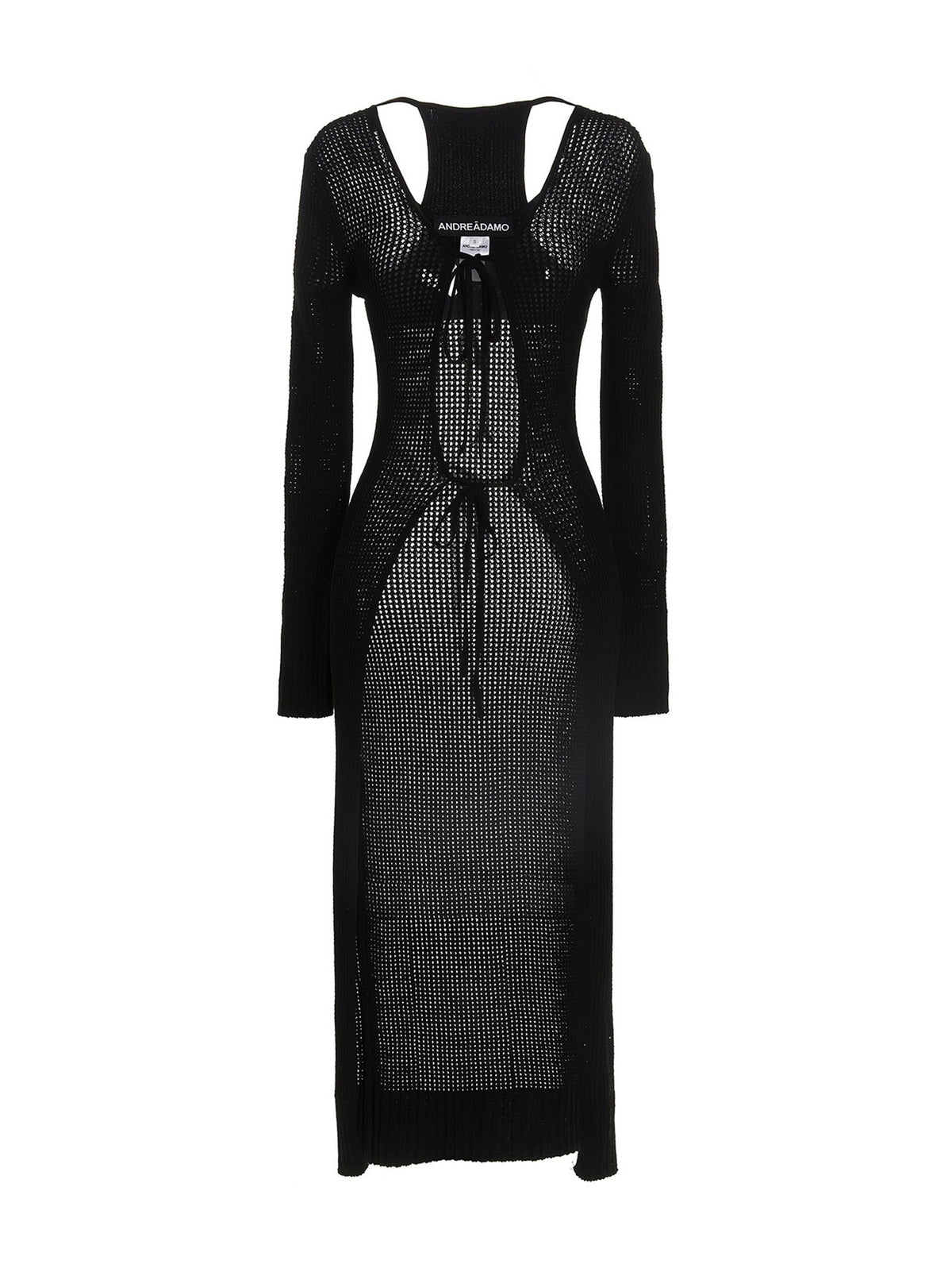 Openwork long cardigan