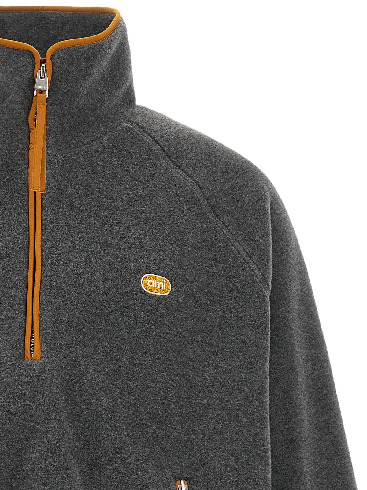 Orange grey vareuse sweatshirt 3