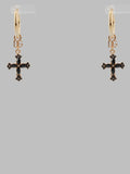 Orecchini Creola Con Croci E Strass