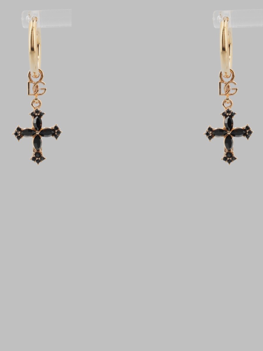 Orecchini Creola Con Croci E Strass