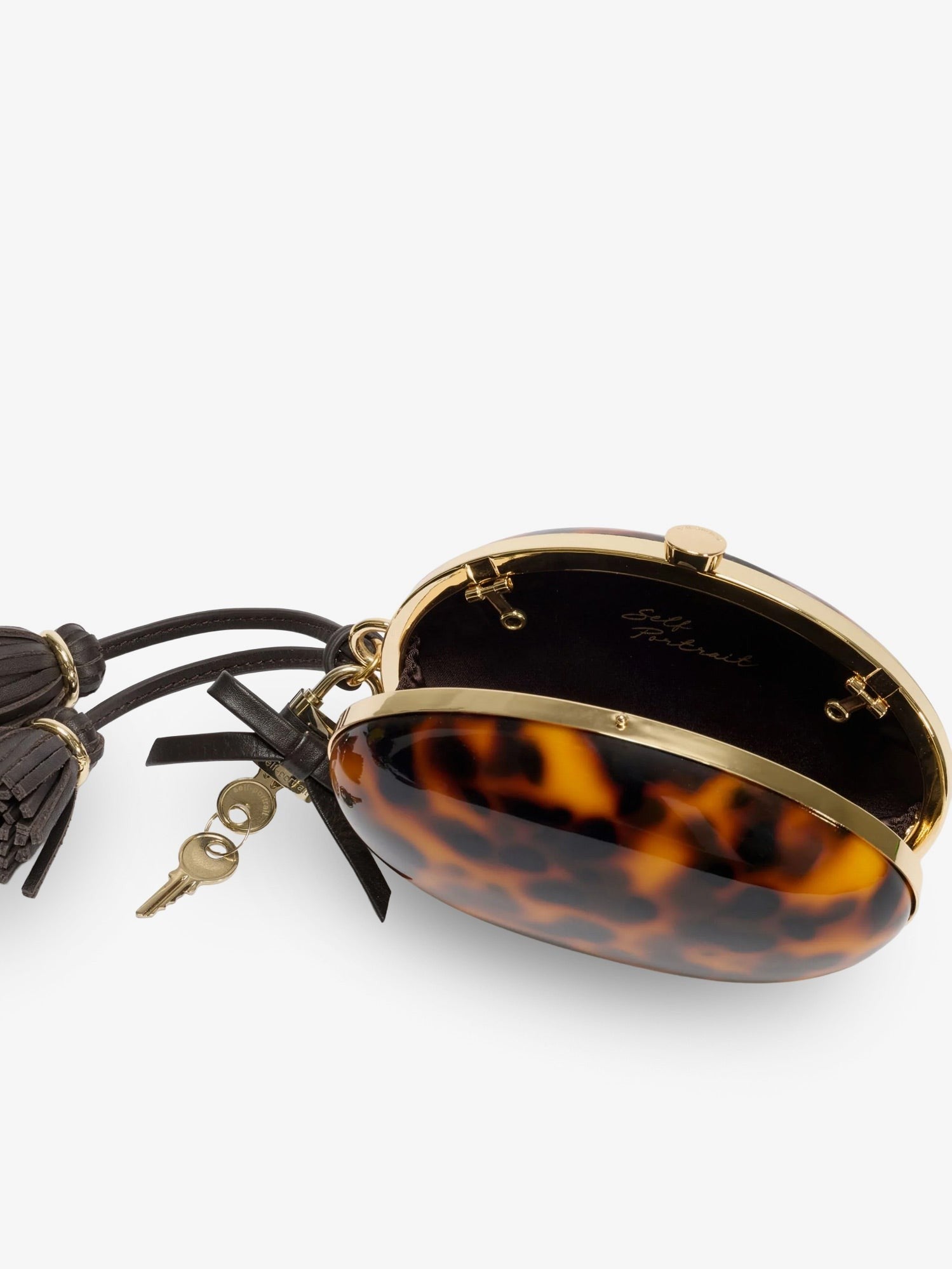 Oval resin clutch bag 4