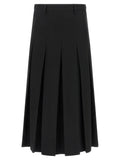 Overlapping pleated skirt