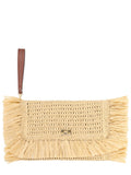 OVERSIZE RAFFIA CLUTCH BAG