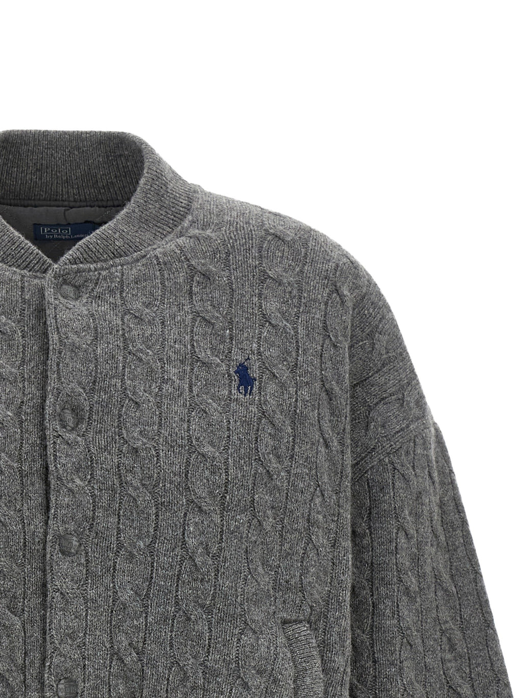 Padded Knit Braided Bomber Jacket 3