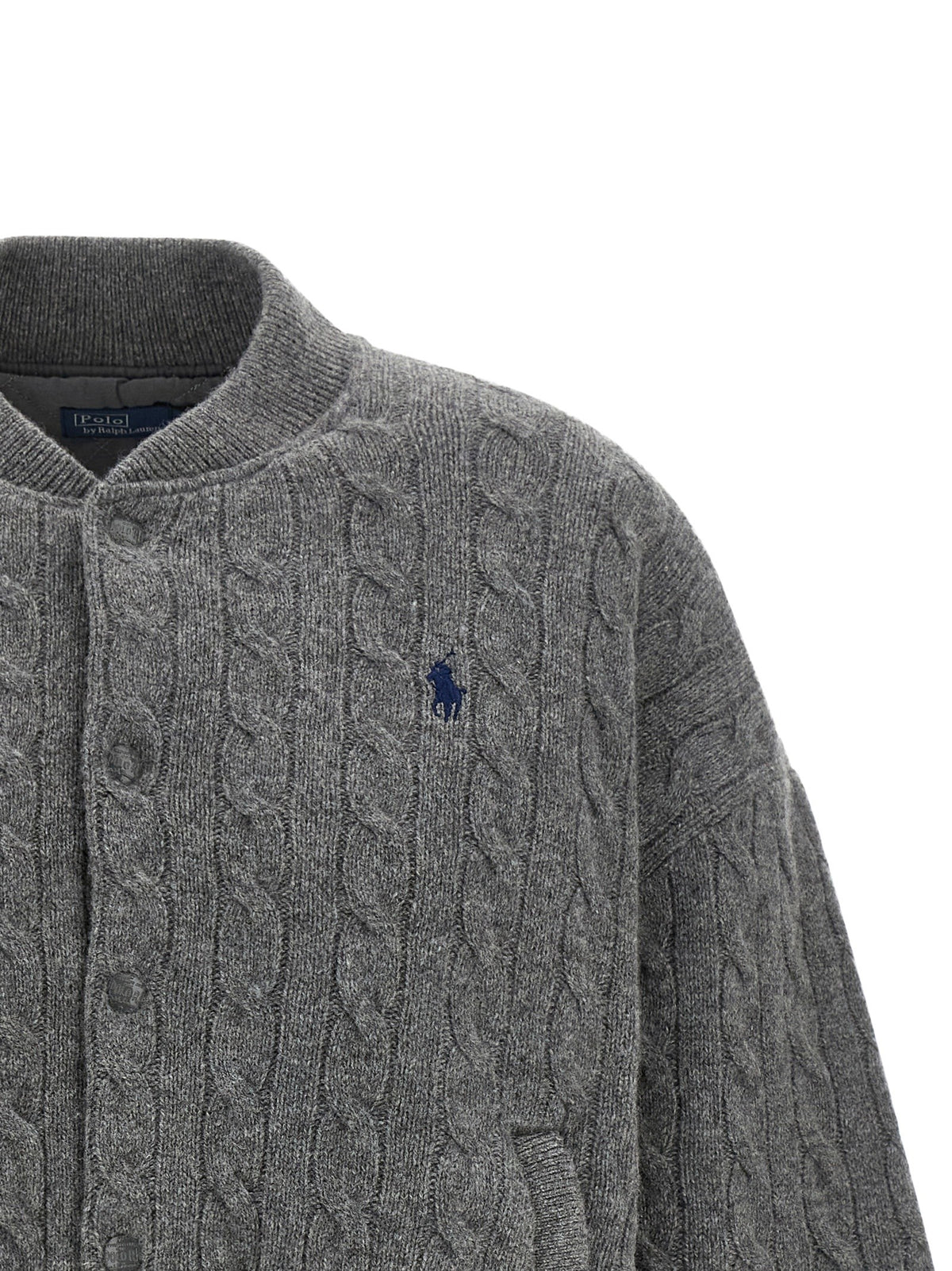 Padded Knit Braided Bomber Jacket 3