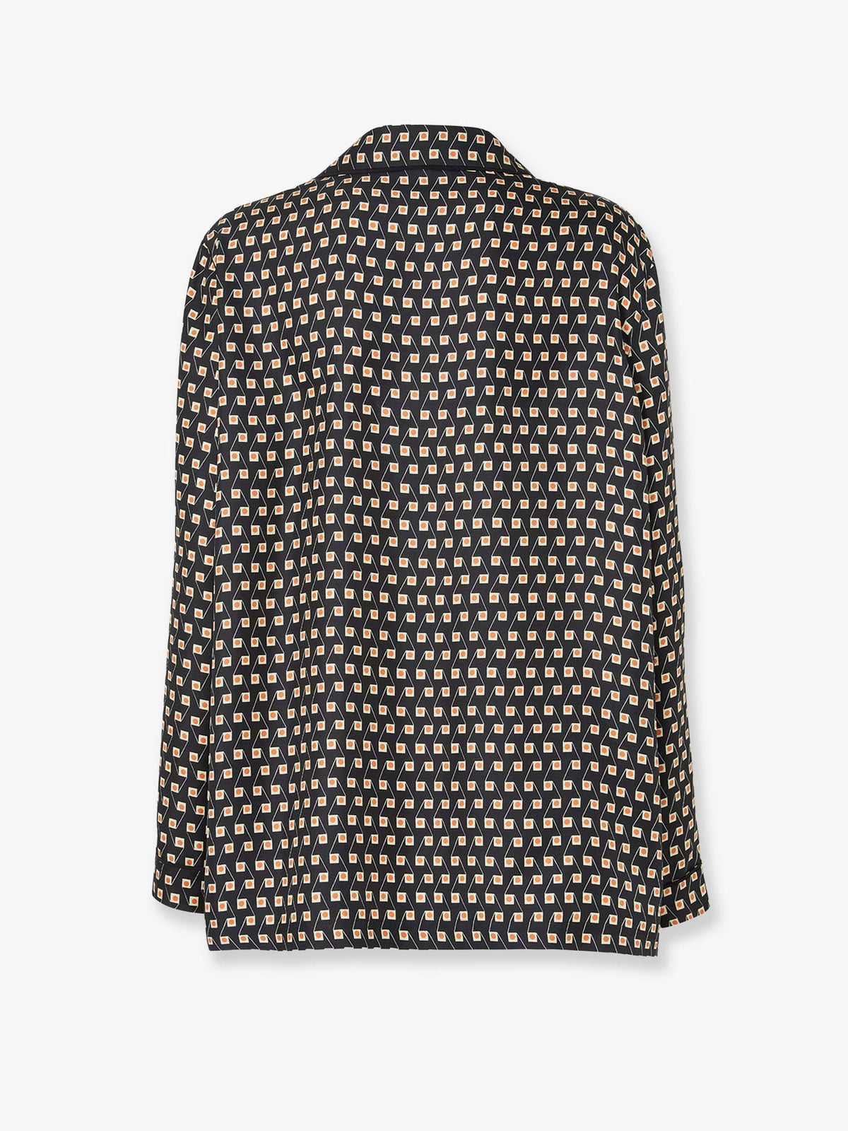 Pajamas printed silk shirt 2