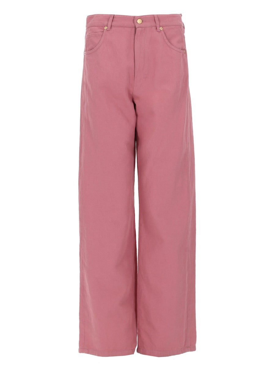PANTALONE CINQUE TASCHE IN COTONE E LINO