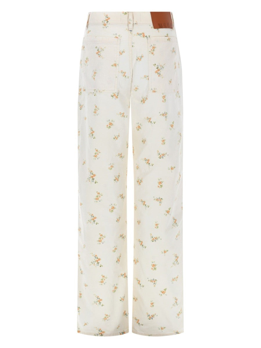 PANTALONE CON MOTIVO FLOREALE 2