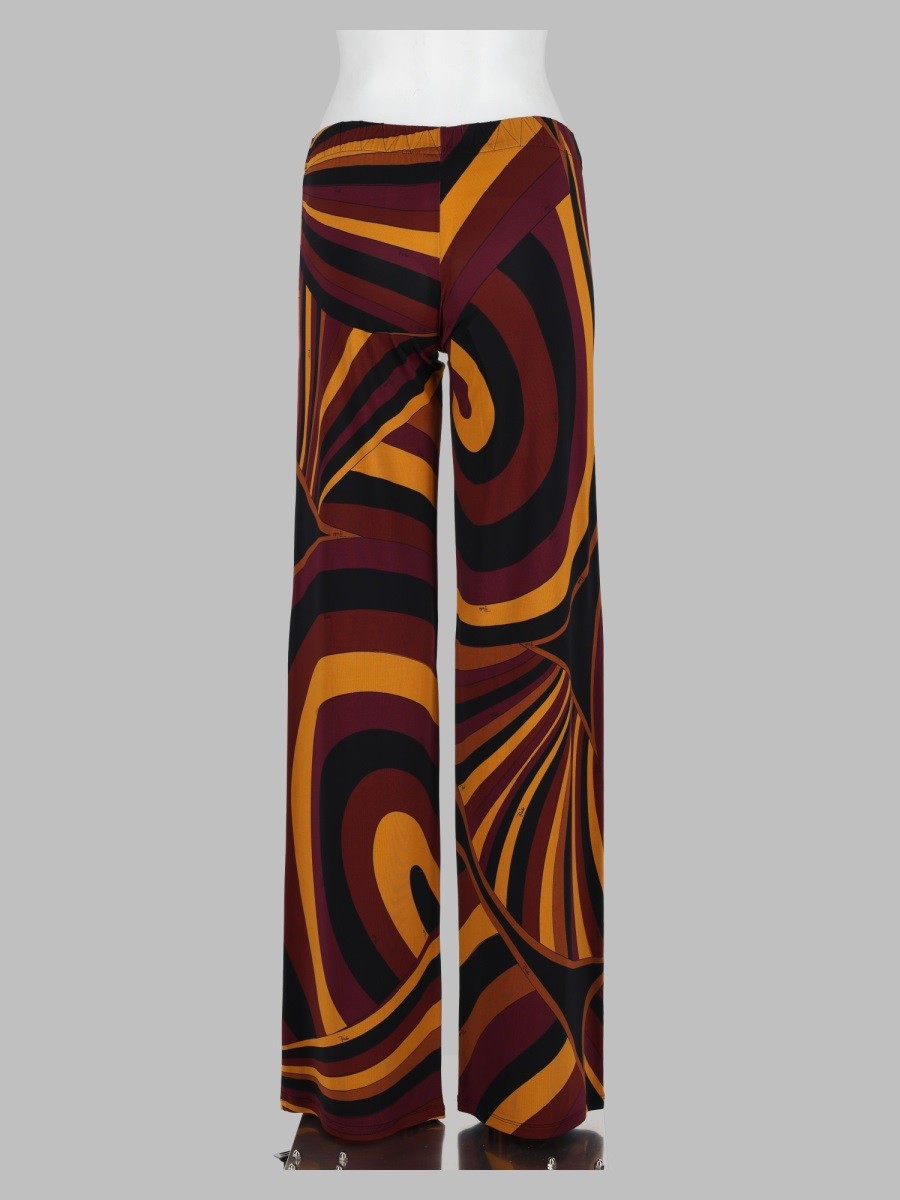 Pantalone in Jersey Satinato in Stampa Iride 2