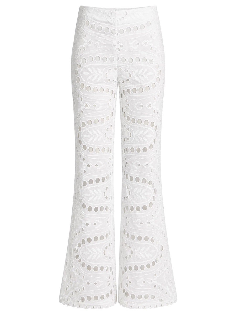 PANTALONE "STERN" CON MOTIVO TRAFORATO